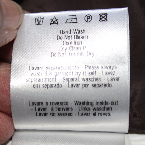 Giorgio Armani Women's Brown Wool Blend Double Breasted Leather Trim Jacket ~10~ - Picture 13 of 15